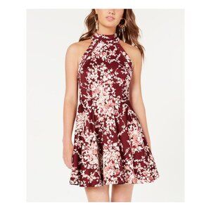 B. Darlin Burgundy Short Fit & Flare Dress Size 3/4